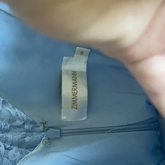 ✨HP✨ Zimmerman Blue Lace Plunge Dress - Picture 8 of 9